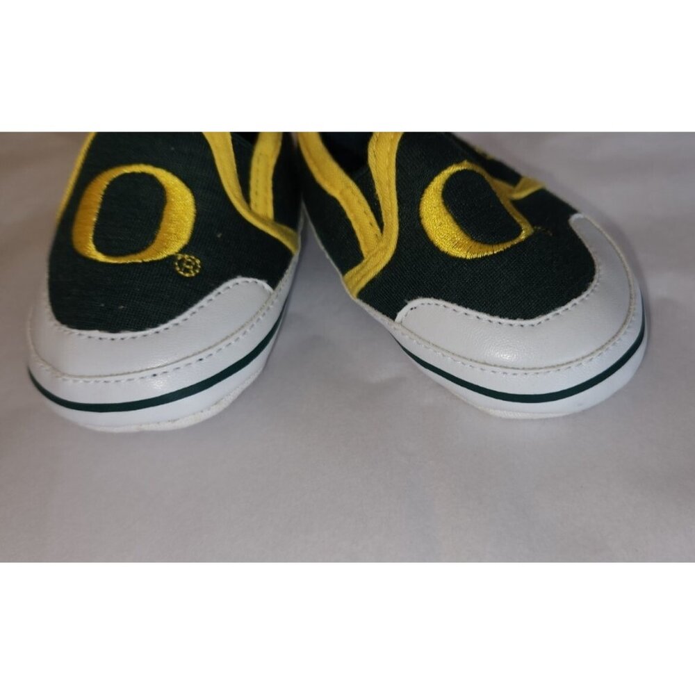 ncaa OREGON DUCKS Soft Sole Crib Baby Shoes Sz 3 {6-9 MONTHS) new with tags - Picture 6 of 9